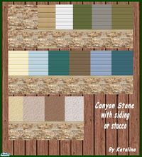 Sims 2 — Canyon Stone siding by katalina — Beautiful canyon stone with your choice of siding or stucco with popular