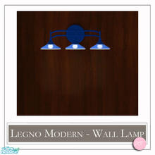 Sims 2 — Legno Modern Wall Lamp Blue by DOT — Legno Modern Wall Lamp Blue. Mix and Match Glass with Base. 1 Mesh using