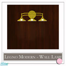 Sims 2 — Legno Modern Wall Lamp Gold by DOT — Legno Modern Wall Lamp Gold. Mix and Match Glass with Base. 1 Mesh using