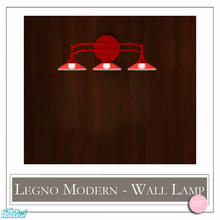 Sims 2 — Legno Modern Wall Lamp Red by DOT — Legno Modern Wall Lamp Red. Mix and Match Glass with Base. 1 Mesh using