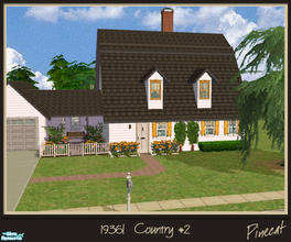 Sims 2 — 1936! Country Home #2, furnished by Pinecat — This was a model home for a development outside of Hartford,