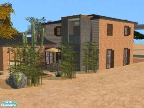 Sims 2 — Coopers Crossing by fredbrenny — A daring mix of modern and traditional architecture! This desert dwelling has 4