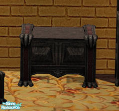 Sims 2 — Claws of Darkness Toddler Nursery - Toychest by Simaddict99 — basic toddler bed. Uses Maxis evil witch throne