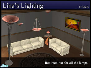 Sims 2 — Lina\'s Lighting - REC2 by Spaik — Recolour of the floor lamp, that works for all the lamps in the set.