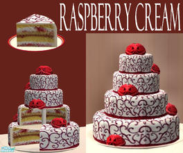 Sims 2 — Raspberry Cream Wedding Cake by Eris3000 — Hi everybody! Here\'s a fully functional wedding. It should function
