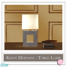 Sims 2 — KnotDoenot Table Lamp Silver by DOT — KnotDoenot Table Lamp Silver. 1 MESH Plus Recolors. Sims 2 by DOT of The