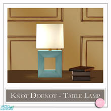 Sims 2 — KnotDoenot Table Lamp Turq by DOT — KnotDoenot Table Lamp Turq. 1 MESH Plus Recolors. Sims 2 by DOT of The Sims