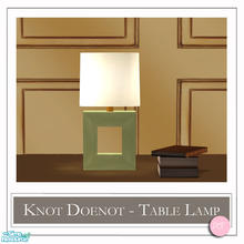 Sims 2 — KnotDoenot Table Lamp Green by DOT — KnotDoenot Table Lamp Green. 1 MESH Plus Recolors. Sims 2 by DOT of The