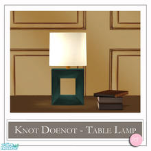 Sims 2 — KnotDoenot Table Lamp Jade by DOT — KnotDoenot Table Lamp Jade. 1 MESH Plus Recolors. Sims 2 by DOT of The Sims