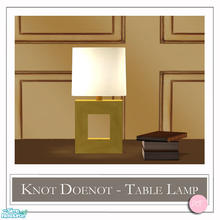 Sims 2 — KnotDoenot Table Lamp Gold by DOT — KnotDoenot Table Lamp Gold. 1 MESH Plus Recolors. Sims 2 by DOT of The Sims