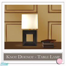 Sims 2 — KnotDoenot Table Lamp Black by DOT — KnotDoenot Table Lamp Black. 1 MESH Plus Recolors. Sims 2 by DOT of The