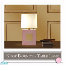Sims 2 — KnotDoenot Table Lamp Pink by DOT — KnotDoenot Table Lamp Pink. 1 MESH Plus Recolors. Sims 2 by DOT of The Sims