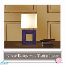 Sims 2 — KnotDoenot Table Lamp Purple by DOT — KnotDoenot Table Lamp Purple. 1 MESH Plus Recolors. Sims 2 by DOT of The