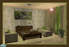 Sims 2 — Azuro Living Recolour by Angela — My recolour of the Azuro Living with lime accents. Please don\'t forget the