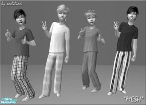 Sims 2 — MESH by sosliliom ~ Pyjamas For Boys by sosliliom — -
