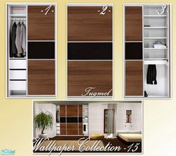 Sims 2 — Tgm-Wallpaper Set-15 by TugmeL — Included 3 \"Wardrobe\" Wallpapers, Cost:5
