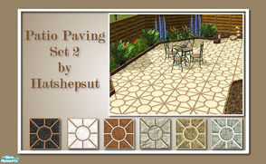 Sims 2 — Patio Paving Set 2 by hatshepsut — A set of masonry floor tiles available in 2 sizes