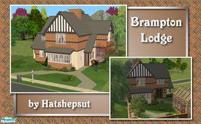 Sims 2 — Brampton Lodge by hatshepsut — A small traditional lodge with comfortable furnishings and landscaped gardends.