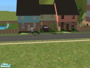 Sims 2 — 1 Easton Place. by luckyoyo — The Apartment in the middle has 1 Bedroom with Closet, 1 Bathroom, Kitchen,