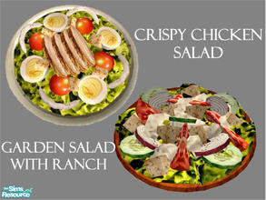 Sims 2 — Salads Fresh from the Garden by Eris3000 — Hello everybody! So here are two garden salads. One with crispy