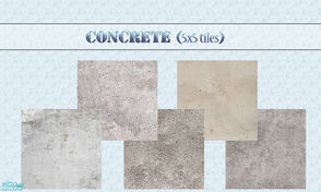 Sims 2 — Concrete (5x5 Tiles) by FrozenStarRo — A set of concrete floors (large 5x5 tiles)