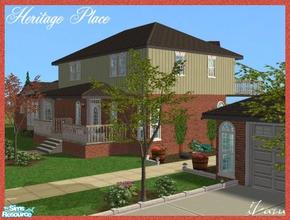 Sims 2 — Heritage Place by iZazu — Large home with 3 bedrooms, 2 baths and balcony on 2nd floor. Main floor has Large