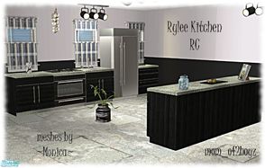 Sims 2 — Rylee Kitchen RC by mom_of2boyz — A recolor of Rylee Kitchen by ~Monica~ in Black and shades of Gray. I did not