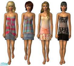 Sims 2 — Simply Summer Outfits for Teens by kittyispretty69 — A set of four summery outfits for your teen sims. Made from
