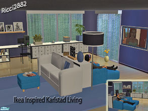 Sims 2 — Ikea Inspired Karlstad Living by TheNumbersWoman — Inspired by Ikea, Priced for the \"budget