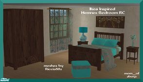 Sims 2 — Ikea Inspired Hemnes Bedroom RC by mom_of2boyz — A recolor of Ikea Inspired Hemnes Bedroom by Ricci2882, in dark