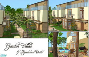 Sims 2 — Garden Villas by Harmonia — Triplex Villas...~2 Bedroom ~2 Bathroom ~Hobby room ~