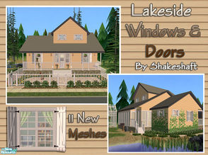 Sims 2 — Lakeside Windows and Doors by Shakeshaft — A set of Country Style Windows and Doors, comprising of Shuttered and
