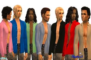 Sims 2 — BG Open Shirts by skystars5 — A Set of 7 open shirts for your well defined and confident adult male Sims. These