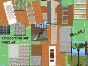 Sims 2 — Cheapr Than Dirt Build Set by TheNumbersWoman — Why not have a classic beautiful home when you first start out