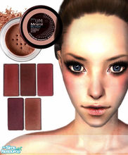 Sims 2 — UM Mineral Blush by UM_Creations — - 5 different colors that match both, pale and dark skins. Enjoy!