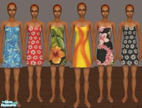 Sims 2 — Summer dresses by ataylor69 — These are my first recolors of the Maxis summer dress. There are six total; hope