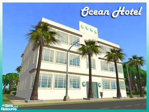 Sims 2 — Ocean Hotel by billygirl — Based on those tiny Miami deco hotels, the Ocean Hotel has all the creature comforts