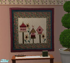 Sims 2 — Spring Themed Quilts - Birdhouses by Simaddict99 — birdhouse quilt