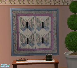 Sims 2 — Spring Themed Quilts - Butterflies by Simaddict99 — butterfly quilt