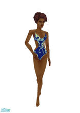 Sims 1 — Summer - Blue by linda_frieden — sexy swimsuit for fit ladies :)
