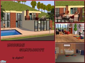 Sims 2 — Modern Simplicity by ataylor69 — A stunning three bedroom modern home, perfect for your sims! Simple and modern