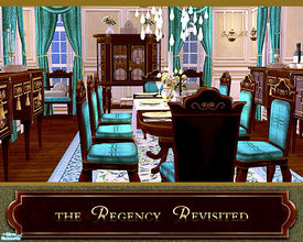 Sims 2 — The Regency Revisited by Cashcraft — A set of fabric textures recolors for the Regency Diningroom\'s chairs and