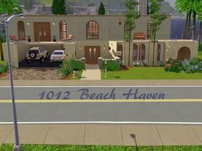 Sims 3 — 1012 Beach Haven by SimMonte — A spanish style beach front property for your sims. Includes a fire pit gathering