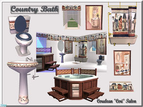 Sims 2 — Country Bath by Cerulean Talon — Gentle comfort and rich colors add together to make a rich country feel that is