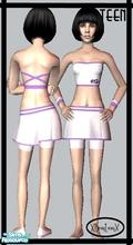 Sims 2 — Lilac Teen Female Tennis Style Sportswear - 1 by xbexylexyx — Cute skirt and short combination tennis style