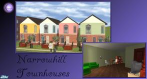 Sims 2 — D2DNarrowHill Townhouses by D2Diamond — Four townhouses right in a row. The inner two have two bedroom each, the