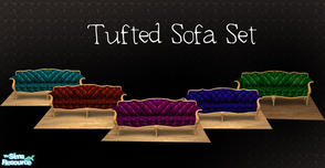Sims 2 — Tufted Sofa Set by FrozenStarRo — Recolors of the basegame lap of Luxury Sofa. Enjoy!