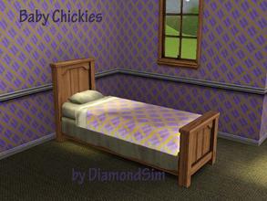 Sims 3 — Chickiebirdies by DiamondSim — Little baby chickies! Marching across the wall! Or anywhere else you want to put