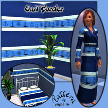 Sims 3 — Sail Border by solfal — Use it on the border in the middle wall to get a border on the wall or on anything you