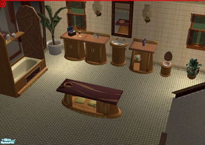 Sims 2 — Canterbury Bath - Gentlemen by ead425 — Recolor of my Canterbury bath meshes. Includes tub/shower, toilet, sink,